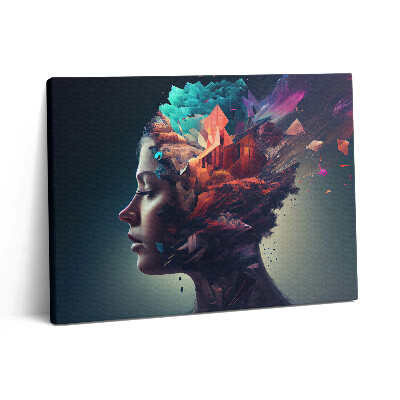 Pictură pe pânză 80x60 Femeia abstractă a emoțiilor