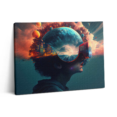 Pictură pe pânză 80x60 Lume virtuală futuristă