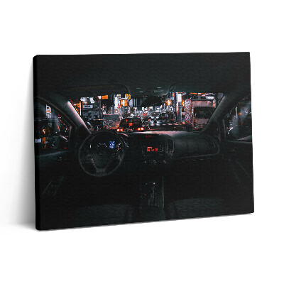 Pictură pe pânză 80x60 Mașină în Tokyo