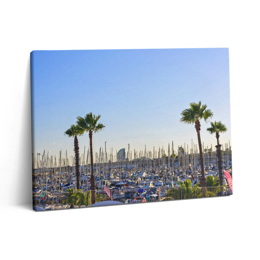 Pictură pe pânză 80x60 Portul Olimpic Barcelona Catalonia