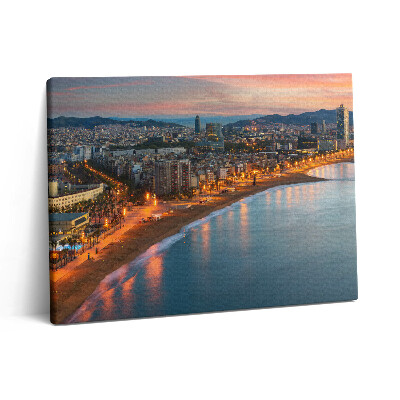 Pictură pe pânză 80x60 Plaja de Est a Barcelonei