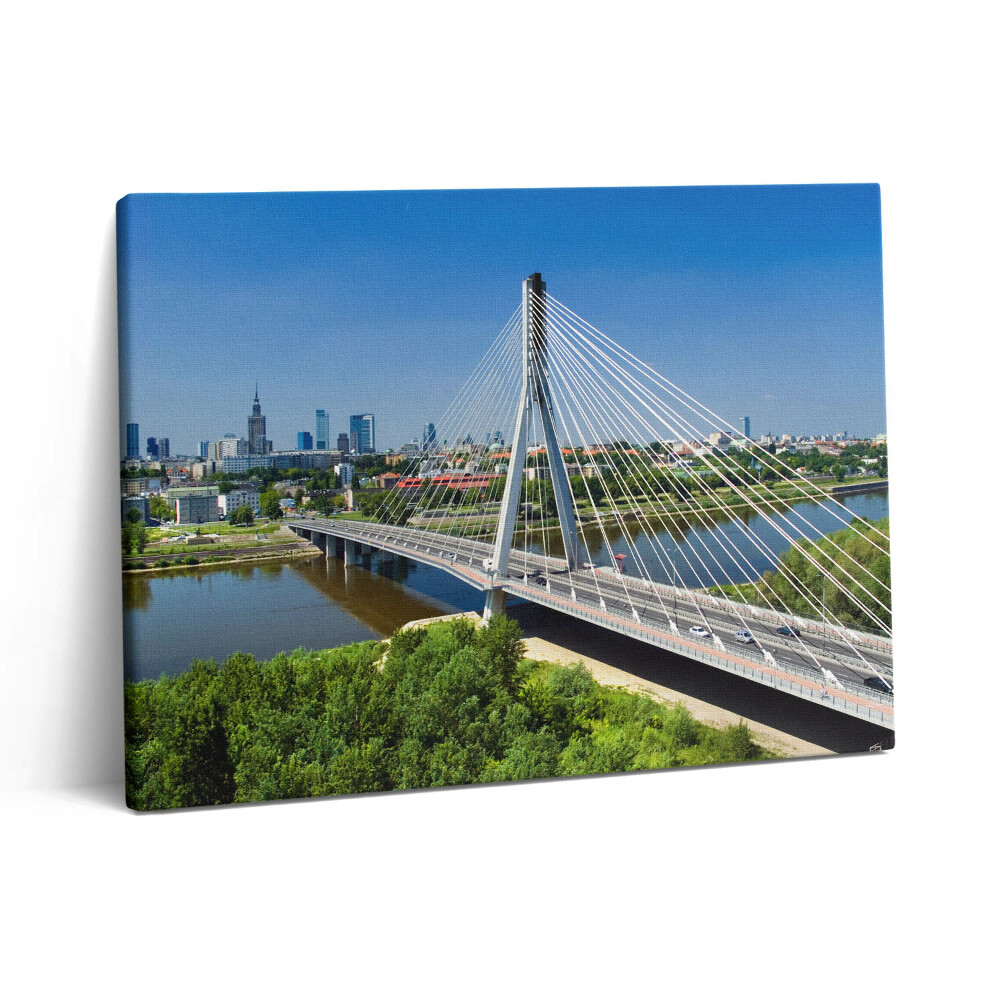 Pictură pe pânză 80x60 Podul Varșoviei de pe râul Vistula