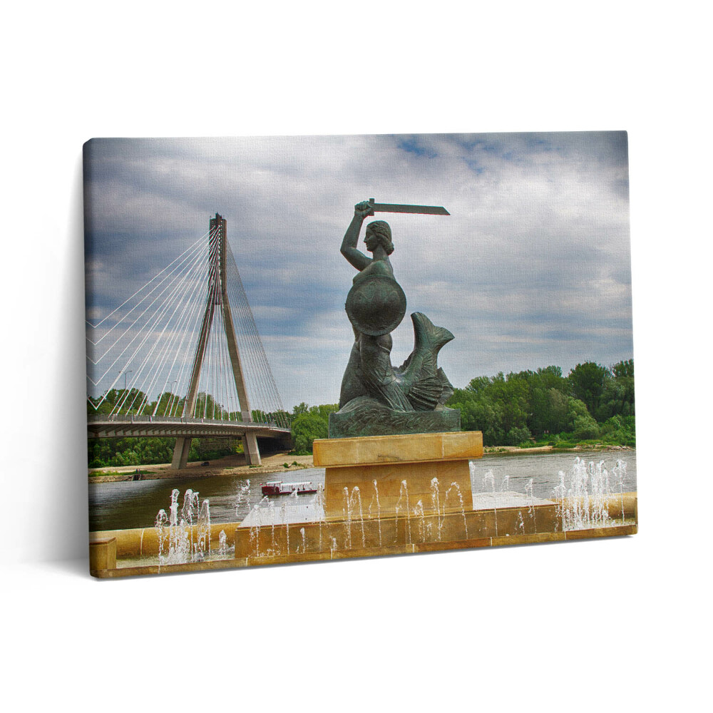 Pictură pe pânză 80x60 Monumentul Sirenei din Varșovia
