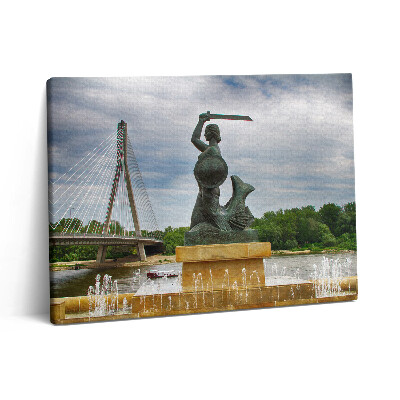 Pictură pe pânză 80x60 Monumentul Sirenei din Varșovia