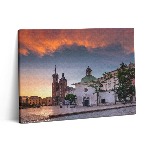 Pictură pe pânză 80x60 Piața Principală a Cracoviei