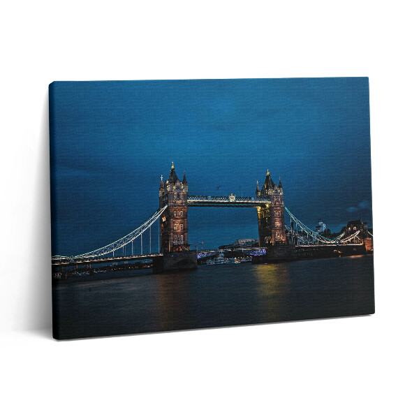 Pictură pe pânză 80x60 Tower Bridge în Londra noaptea