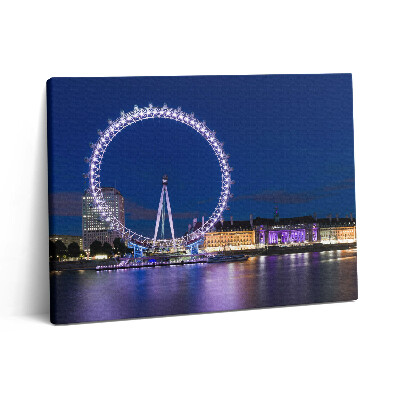 Pictură pe pânză 80x60 London Eye Roata Ferris din Londra