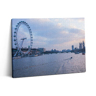 Pictură pe pânză 80x60 Panorama orașului London Eye