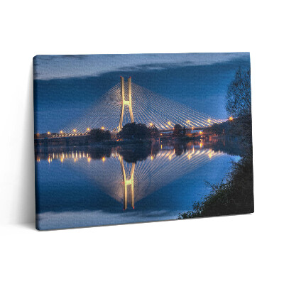 Pictură pe pânză 80x60 Podul Rędziński din Wrocław