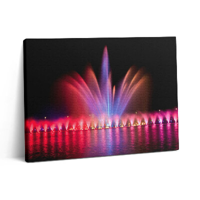 Pictură pe pânză 80x60 Fântâna din Wroclaw noaptea