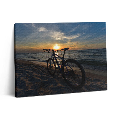 Pictură pe pânză 80x60 Bicicletă pe Marea Baltică