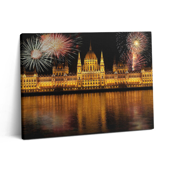 Pictură pe pânză 80x60 Clădirea Parlamentului Ungar