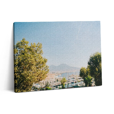 Pictură pe pânză 80x60 Copaci verzi în Napoli