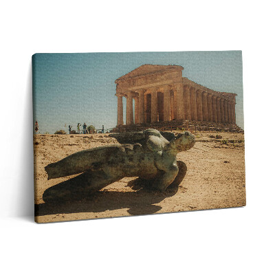 Pictură pe pânză 80x60 Valea Templelor din Sicilia, Italia