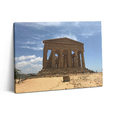 Pictură pe pânză 80x60 Templu în Sicilia, Italia