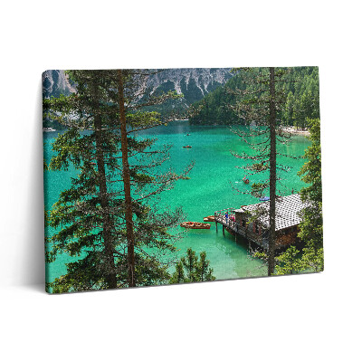 Pictură pe pânză 80x60 Caiac de lemn în apă