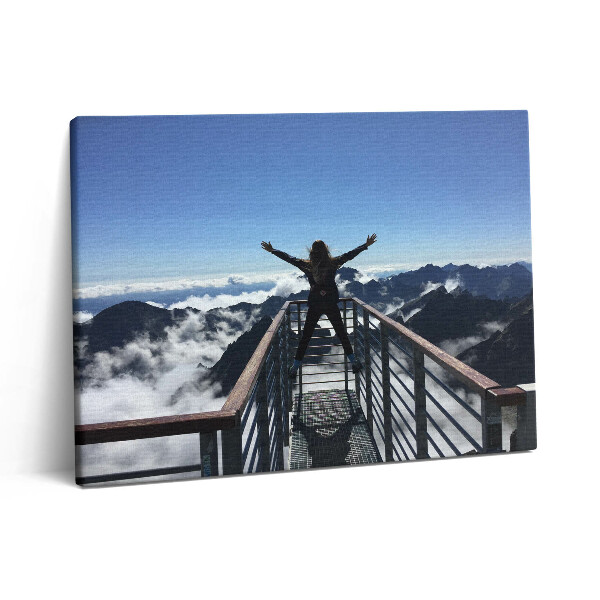 Pictură pe pânză 80x60 Femeie Tatra Slovacia