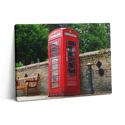 Pictură pe pânză 80x60 Cabină telefonică roșie