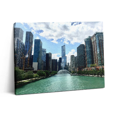 Pictură pe pânză 80x60 Zgârie-nori