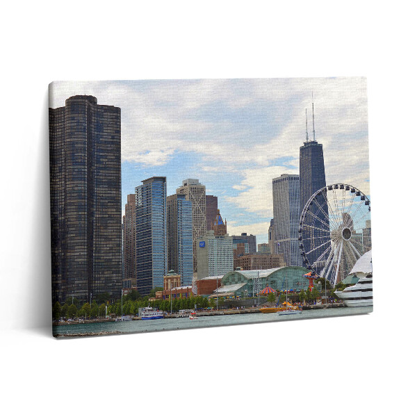 Pictură pe pânză 80x60 Peisaj urban Chicago