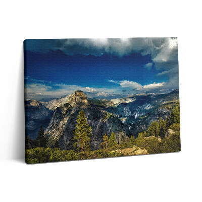 Pictură pe pânză 80x60 vârfuri de munte