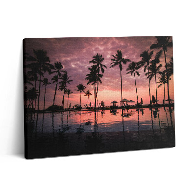 Pictură pe pânză 80x60 Palmieri hawaieni