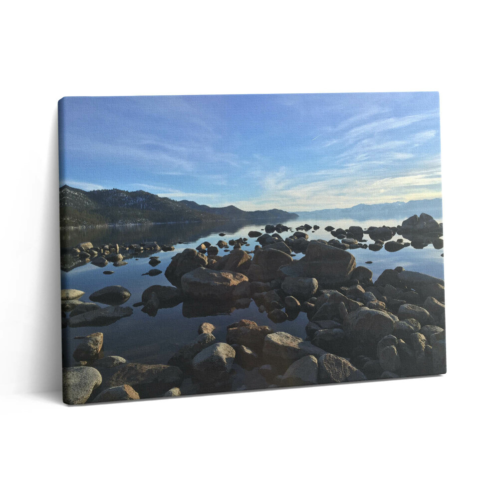 Pictură pe pânză 80x60 Pietre sub un cer înnorat