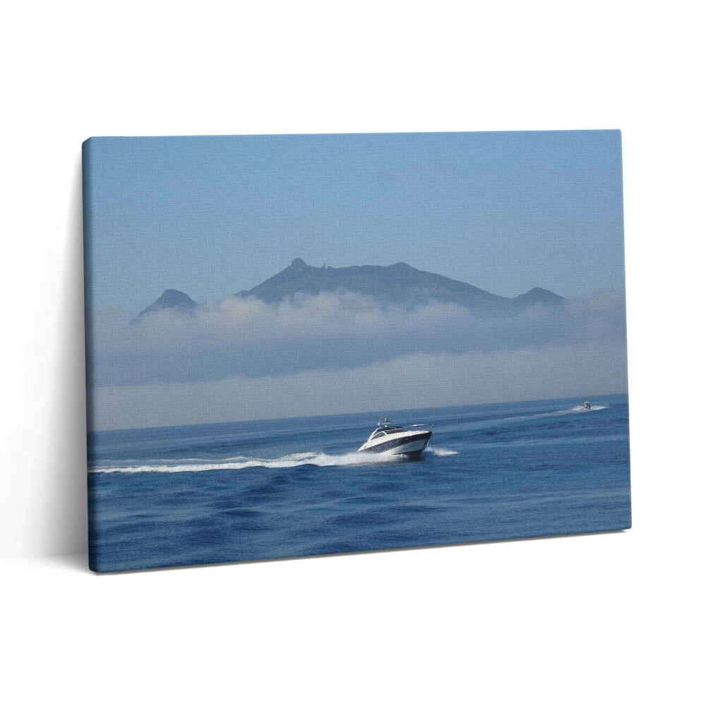 Pictură pe pânză 80x60 Barcă cu pânze pe ocean