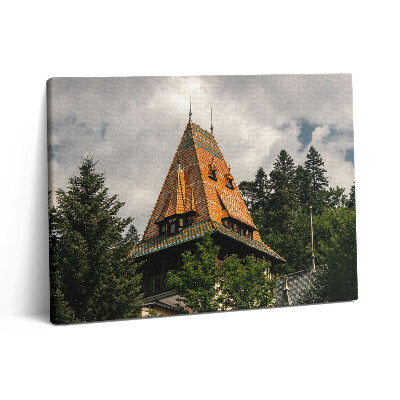 Pictură pe pânză 80x60 Palatul Pelișor din România