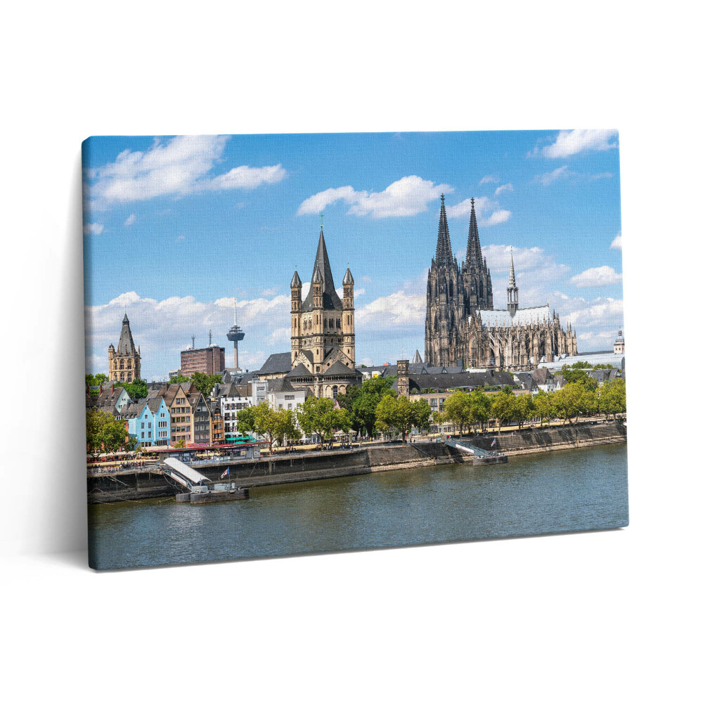 Pictură pe pânză 80x60 Panorama din Köln