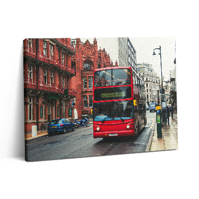 Pictură pe pânză 80x60 Autobuz în Birmingham, Marea Britanie