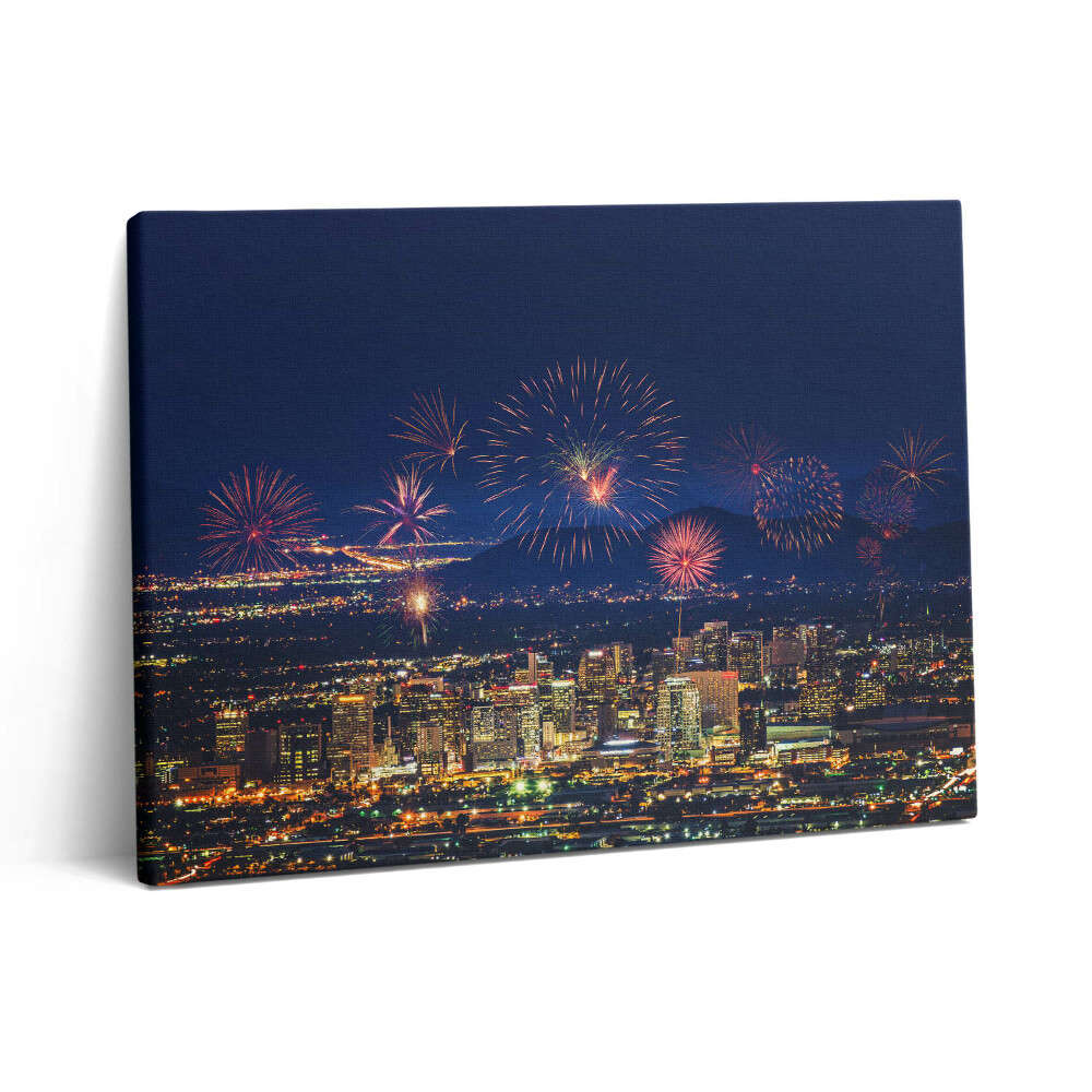 Pictură pe pânză 80x60 Orașul Phoenix noaptea