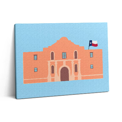 Pictură pe pânză 80x60 Monumentul Alamo din Texas
