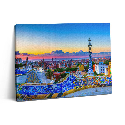 Pictură pe pânză 80x60 Panoramă a orașului Spania