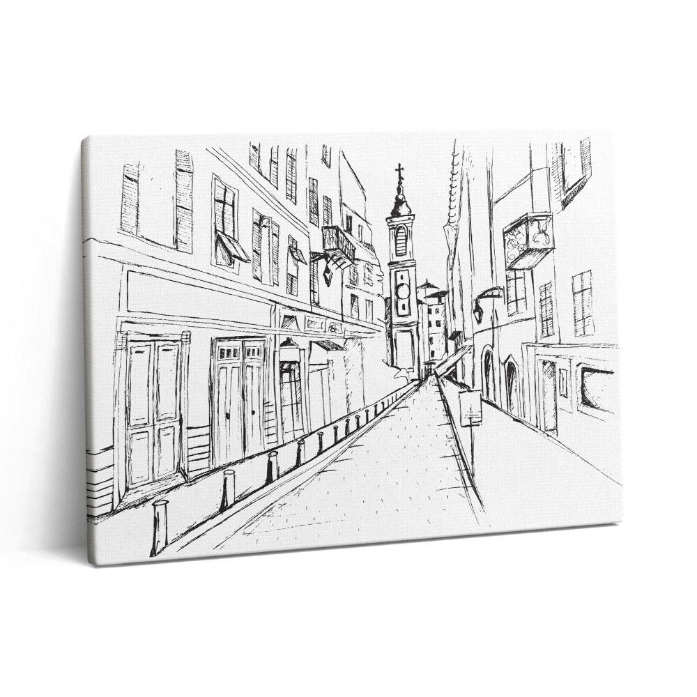 Pictură pe pânză 80x60 Desen al orașului Provence