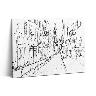 Pictură pe pânză 80x60 Desen al orașului Provence