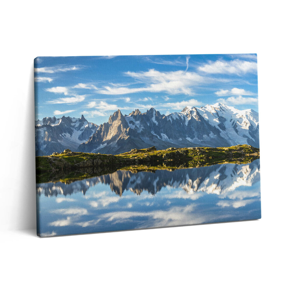 Pictură pe pânză 80x60 Alpii francezi din Valea Chamonix