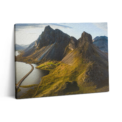 Pictură pe pânză 80x60 Un drum pitoresc în Islanda