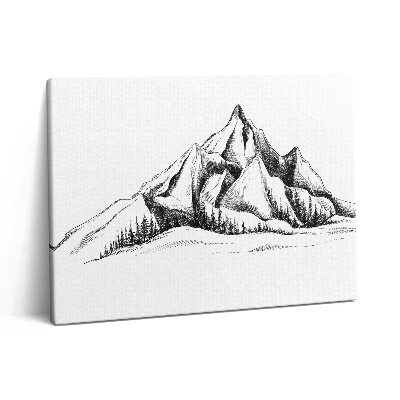 Pictură pe pânză 80x60 Desen de munte