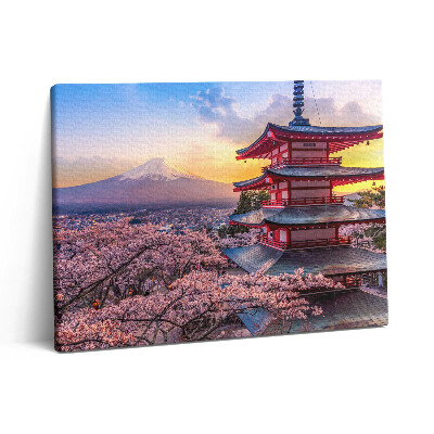 Pictură pe pânză 80x60 Construcție japoneză