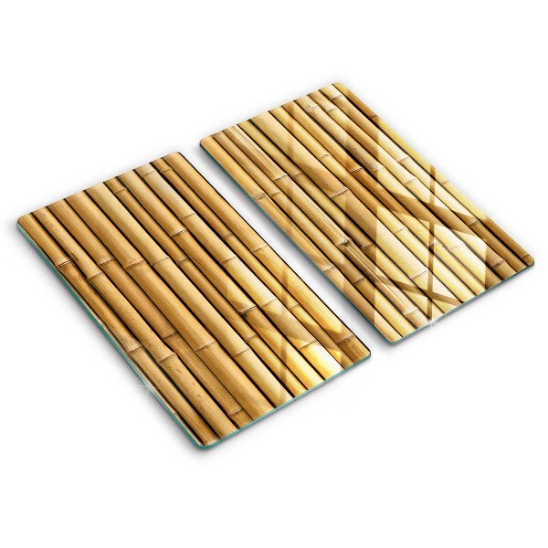 Placă din sticla protectie perete Bambus boho natural