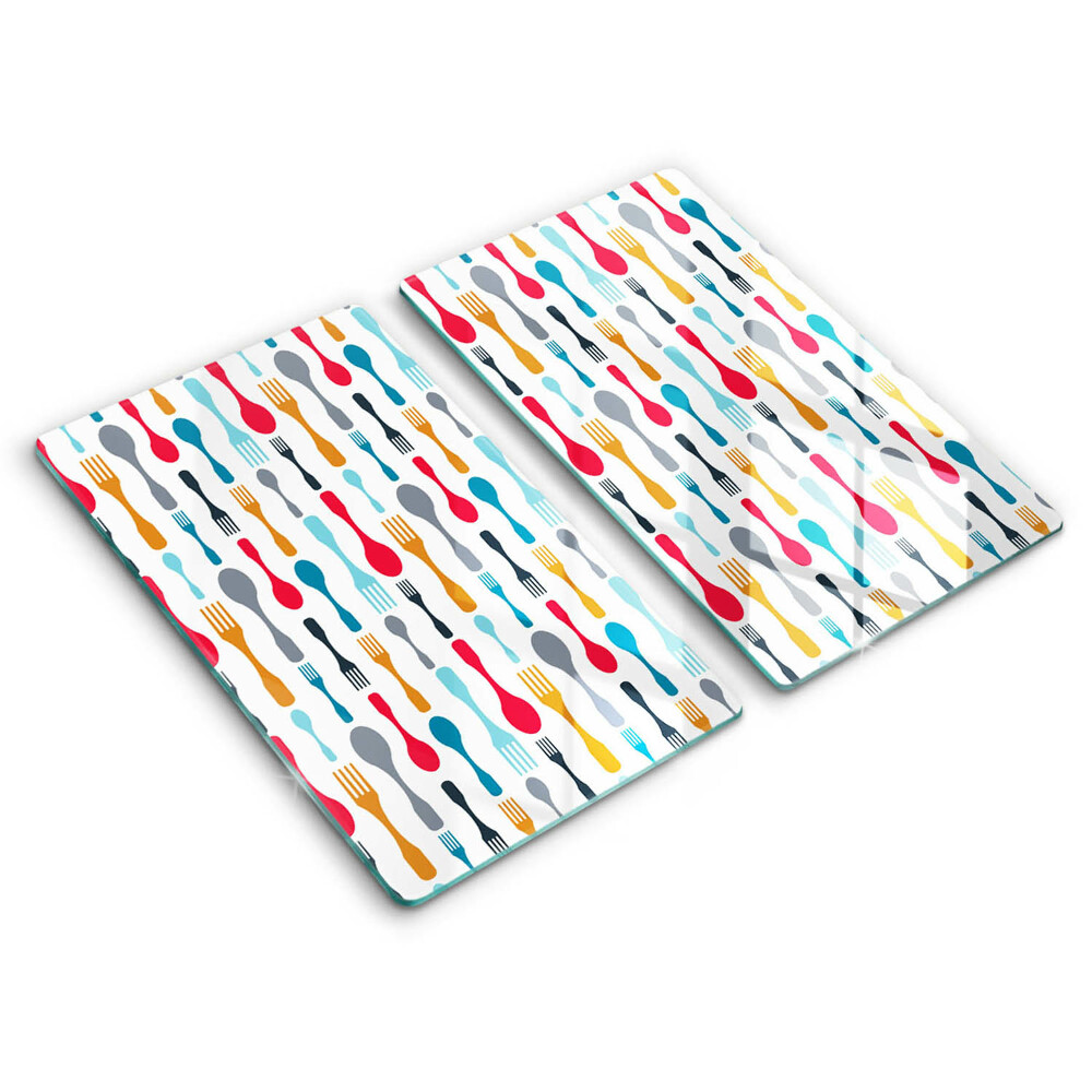 Placă de protecție pentru aragaz Ilustrație cu lingură