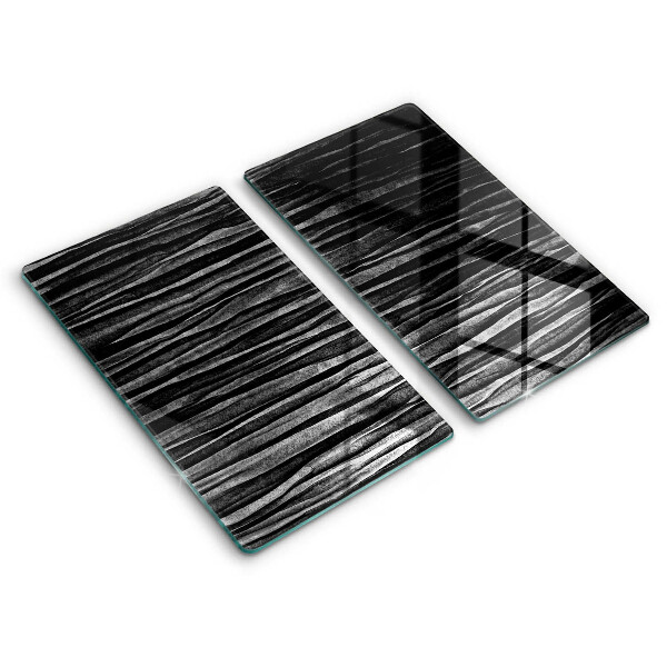 Placă de protecție pentru aragaz Abstracție neagră