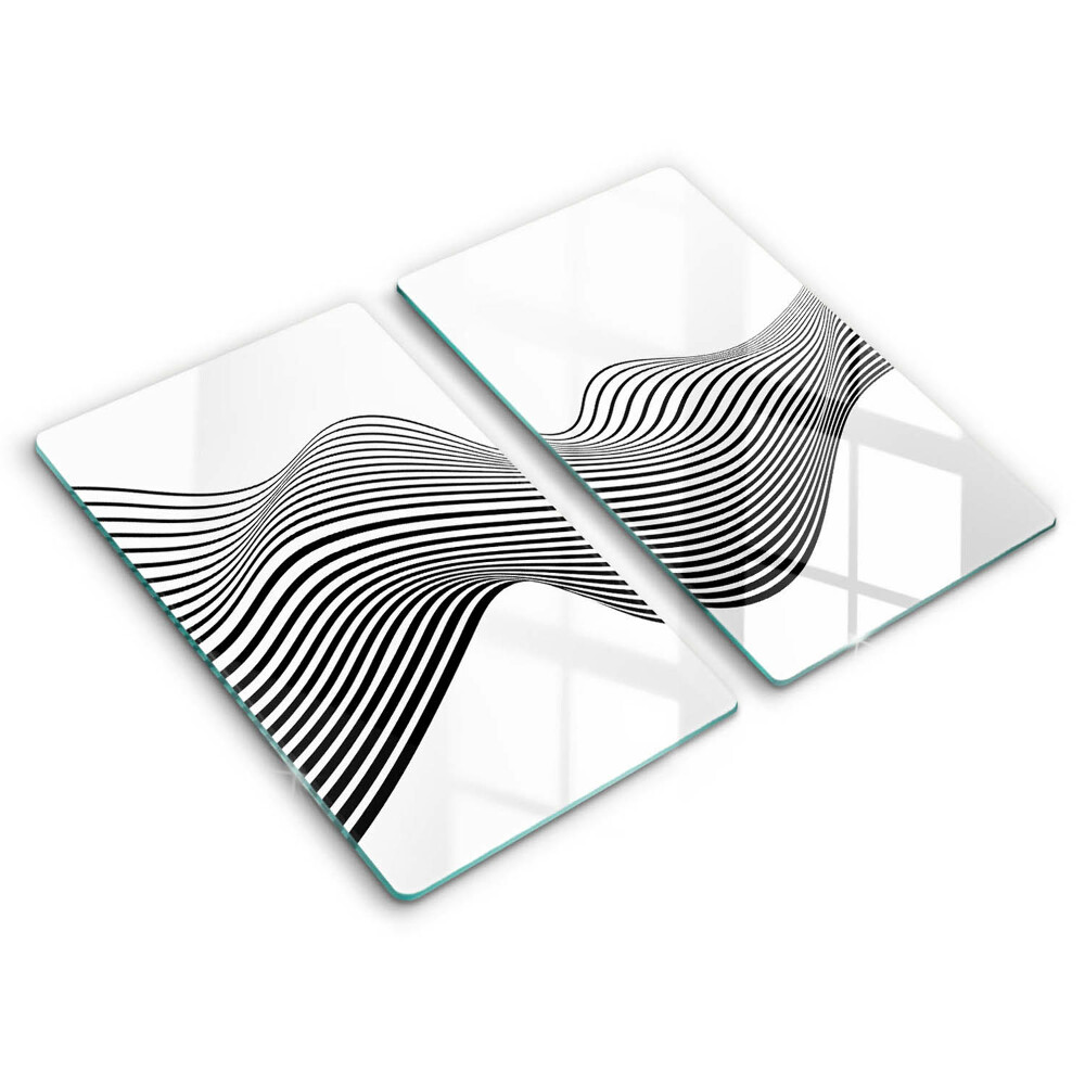 Placă din sticla protectie perete Abstracție liniară