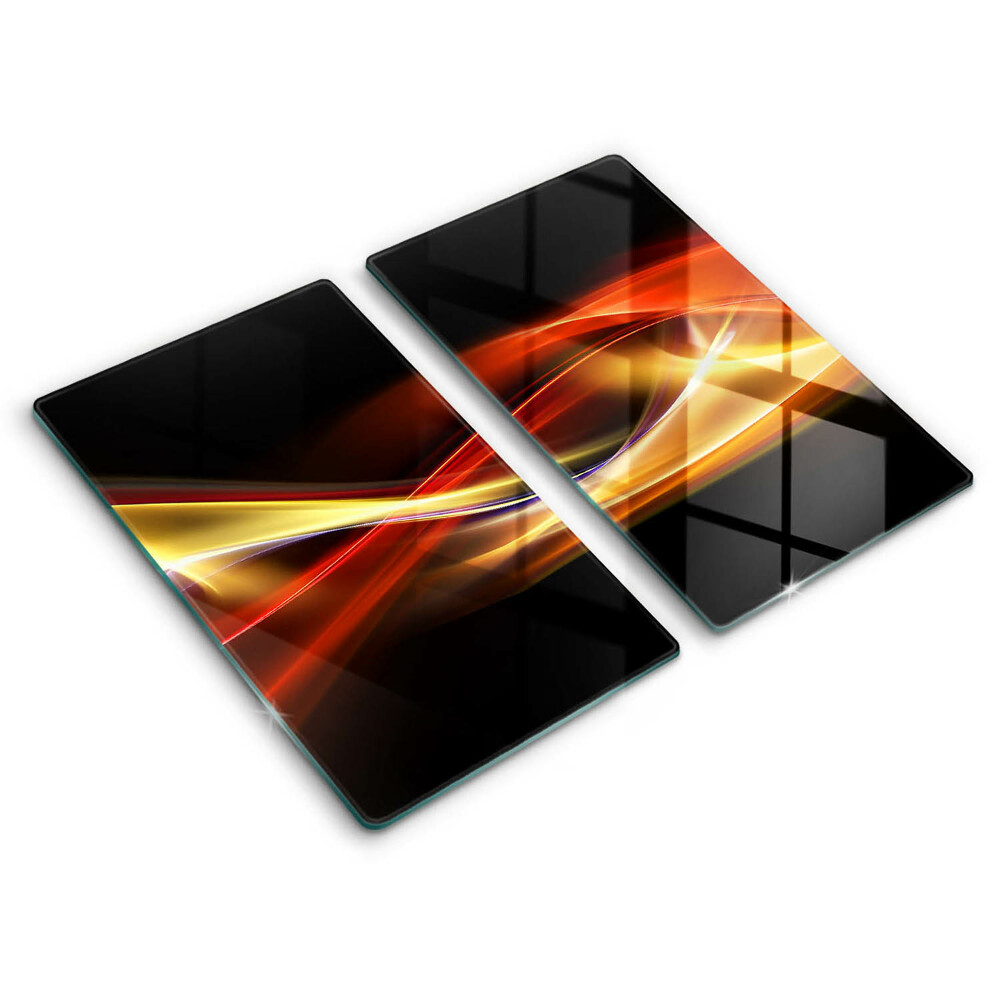 Placă de protecție pentru plita Fum și lumină abstracte