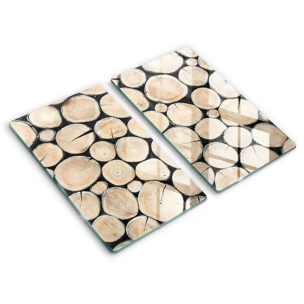Placă din sticla protectie perete Trunchiuri de copaci din lemn