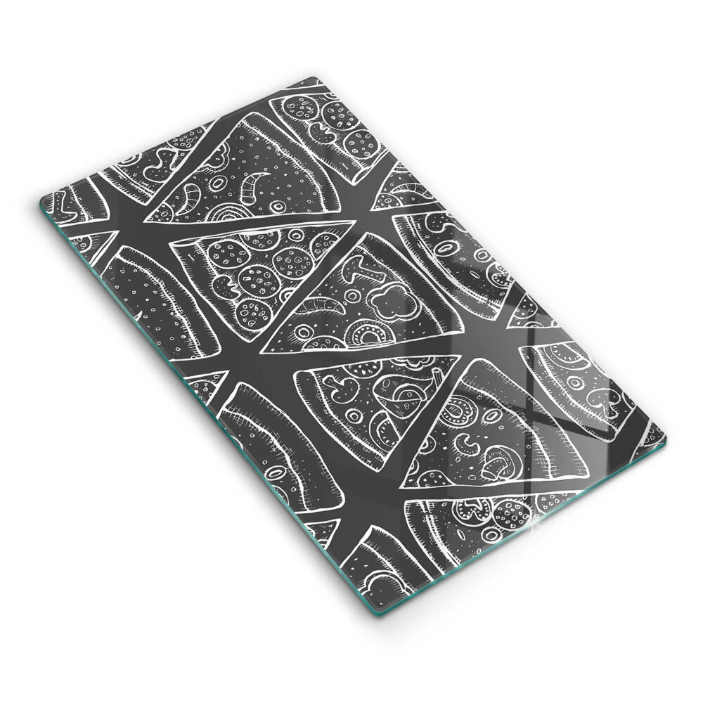 Placă din sticla protectie perete bucatarie Ilustrație pizza