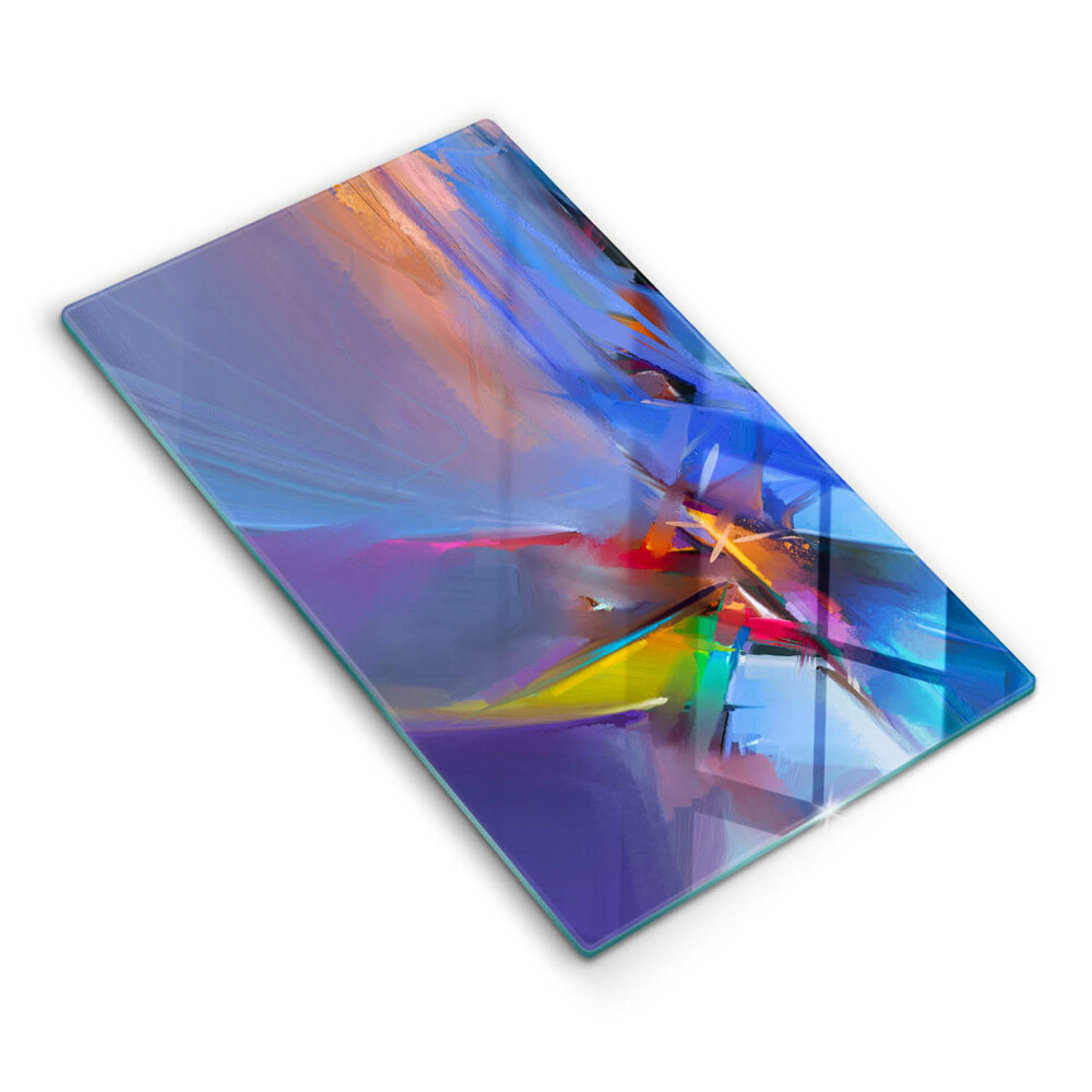 Placă sticla protectie aragaz Abstracție pictată