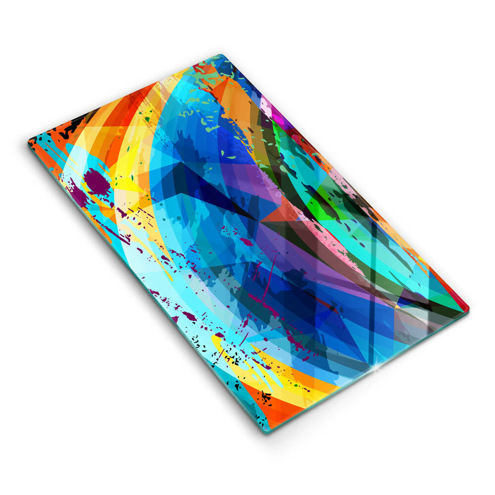 Placă sticla protectie aragaz Pete de vopsea colorate