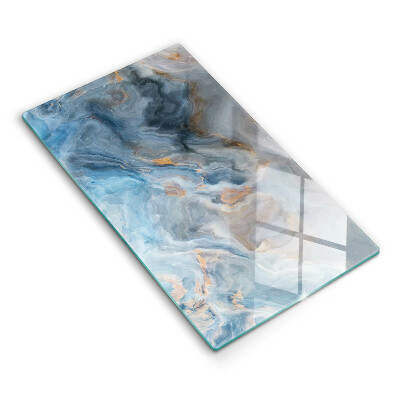 Placă din sticla protectie perete bucatarie Textură de marmură